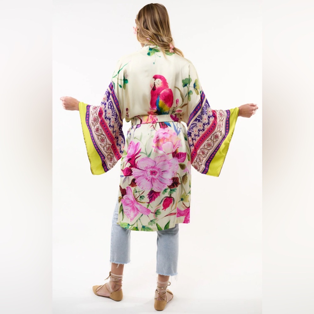 Aratta Tropical Mood Hand-Beaded Kimono/Topper - Picture 13 of 15
